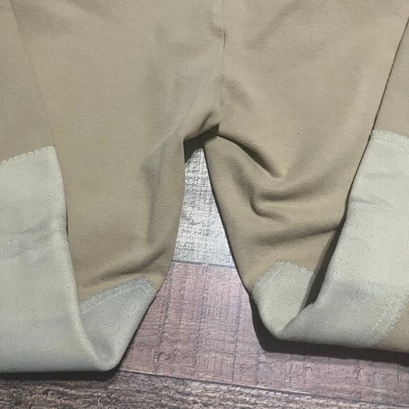 VEQUI Comfort Women's Tan Khaki Equestrian Breeches Knit Riding Pants Sz 30 - Picture 8 of 8